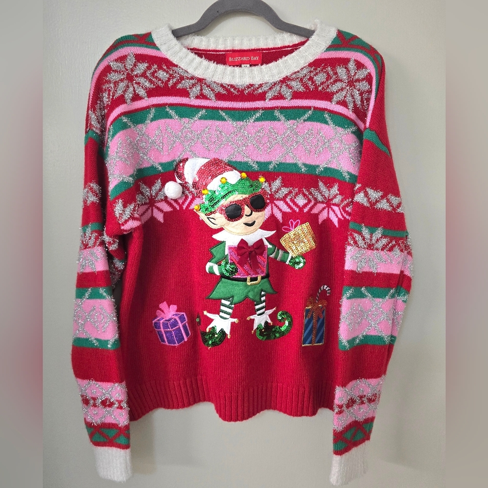 Blizzard Bay Women's Red Christmas Sweater